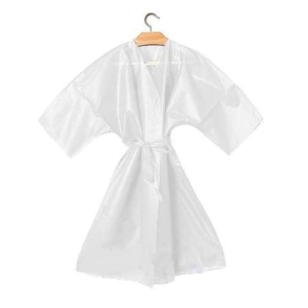 Kimono Monouso Bordato con Cinta Bianco - 10pz - 