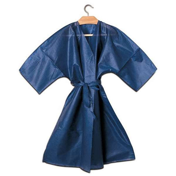 Kimono Blu Monouso Bordato con Cinta - 10pz - 