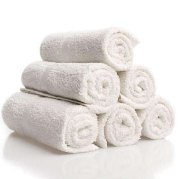 Asciugamano in Spugna in Cotone Bianco - 12pz - 