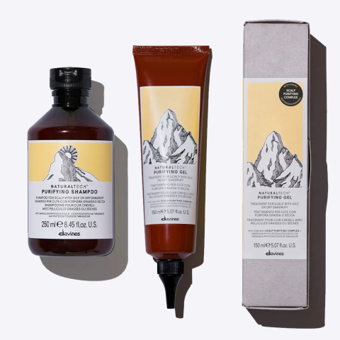 Davines Naturaltech PURIFYING set antiforfora (shampoo + purifying gel)