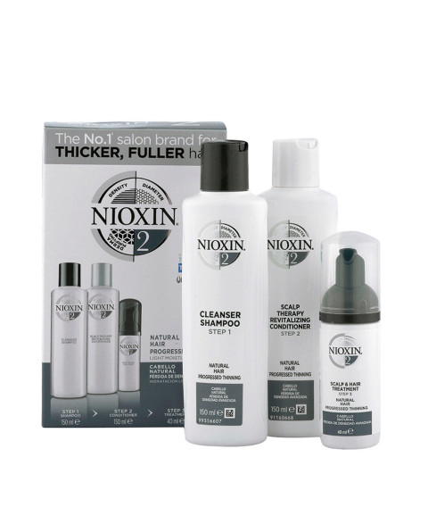 Nioxin Sistema2 Kit completo Anticaduta 150ml+150ml+40ml - 