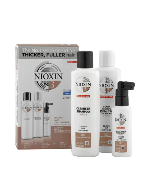 Nioxin Sistema3 Kit completo per capelli Colorati con Diradamento Lieve 150ml+150ml+50ml
