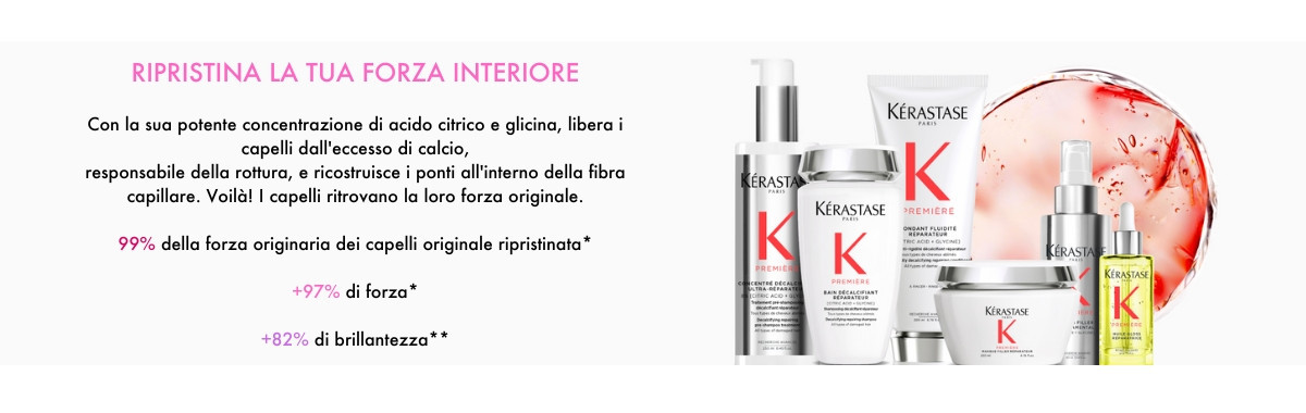 Kérastase Première, la nostra prima linea di prodotti interamente dedicata ai capelli danneggiati.